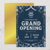 Barber Shop Grand Opening Uitnodiging (Voorkant / Achterkant)
