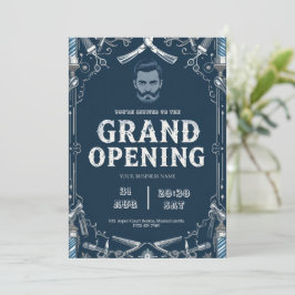 Barber Shop Grand Opening Uitnodiging