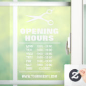 Barber shop haar salon openingstijden Venster Klin Raamsticker (Huis)