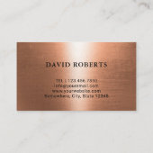 Barber Shop Haar Stylist Koper Barber Pole Logo Visitekaartje (Achterkant)