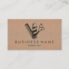 Barber Shop Haar Stylist Zwarte Schaar Barber Pool Visitekaartje
