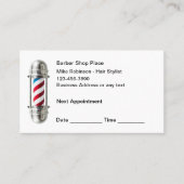 Barber Shop Haarstylist Afspraakkaarten Afsprakenkaartje (Voorkant)