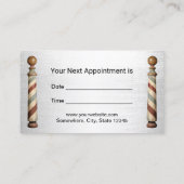 Barber Shop Hair Stylist Modern Silver Appointment Afsprakenkaartje (Achterkant)
