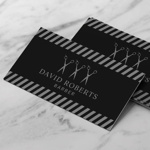 Barber Shop Hair Stylist Monochrome Barbershop Visitekaartje