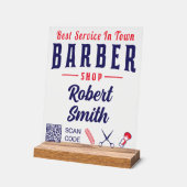 Barber Shop Hair Stylist Professional Barbershop Acryl Bord (Hoek)