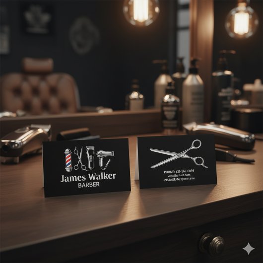 Barber Shop Hair Stylist Professional Barbershop Visitekaartje