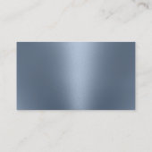 Barber Shop Hair Stylist Stoffig Blauw Metaal Klantenkaartje (Achterkant)