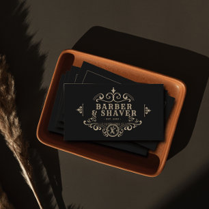 Barber Shop Hair Stylist  Zwart Visitekaartje