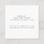 BARBER SHOP | Haircut & Shave Vierkante Visitekaartje (Achterkant)