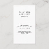 Barber Shop Hairdresser Black Copper Scissors Klantenkaartje (Achterkant)