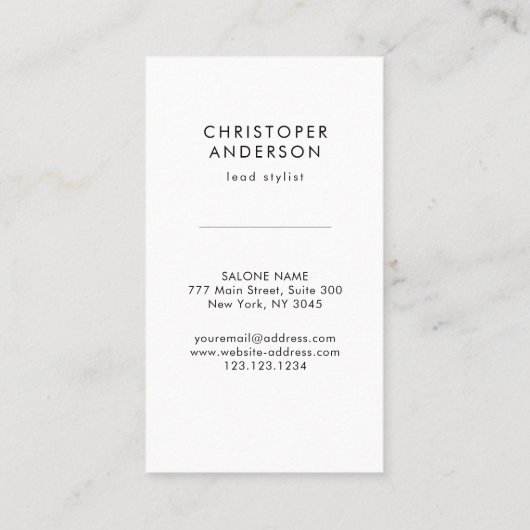 Barber Shop Hairdresser Black Copper Scissors Klantenkaartje (Achterkant)