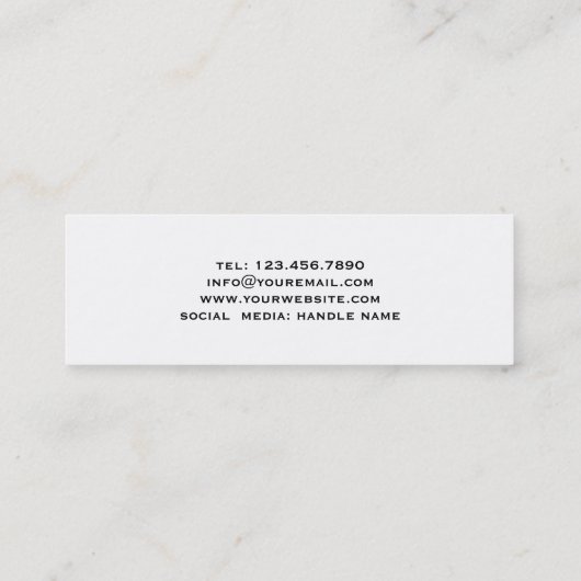 Barber Shop Hairdresser Black Copper Scissors Mini Visitekaartje (Achterkant)