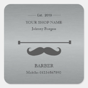 Barber Shop Hairdresser Hipster Professional Vierkante Sticker