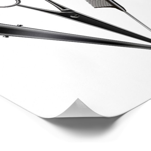 Barber Shop Hairdresser Modern Poster (Hoek)