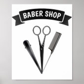 Barber Shop Hairdresser Modern Poster (Voorkant)