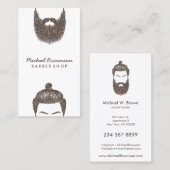 Barber Shop hipster beard mustache hair salon Visitekaartje (Voorkant / Achterkant)