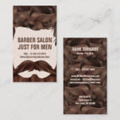 Barber Shop Hipster Hipster beard mustache voor ma Visitekaartje (Voorkant / Achterkant)