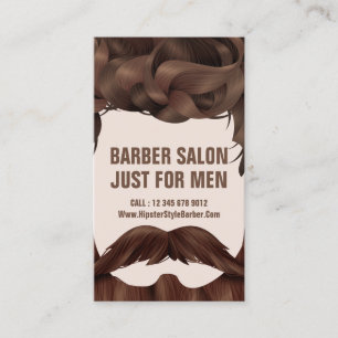 Barber Shop Hipster Hipster beard mustache voor ma Visitekaartje