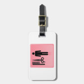 Barber Shop Icon Kapsel Kam en Schaar Bagagelabel (Voorkant verticaal)