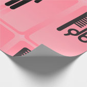 Barber Shop Icon Kapsel Kam en Schaar Cadeaupapier