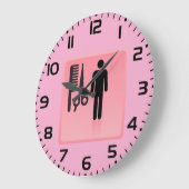Barber Shop Icon Kapsel Kam en Schaar Grote Klok (Hoek)