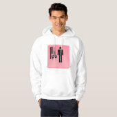 Barber Shop Icon Kapsel Kam en Schaar Hoodie (Voorkant volledig)