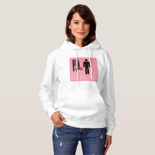 Barber Shop Icon Kapsel Kam en Schaar Hoodie (Voorkant volledig)