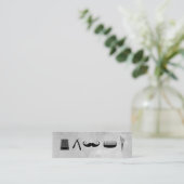 Barber Shop iconen Water kleur achtergrond Mini Visitekaartje (Staand voorkant)