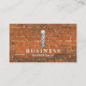 Barber Shop Industrial Red Bricks Hair Stylist Visitekaartje (Voorkant)