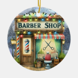 Barber Shop Keramisch Ornament