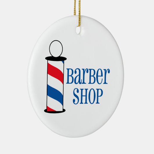 Barber Shop Keramisch Ornament (Rechts)
