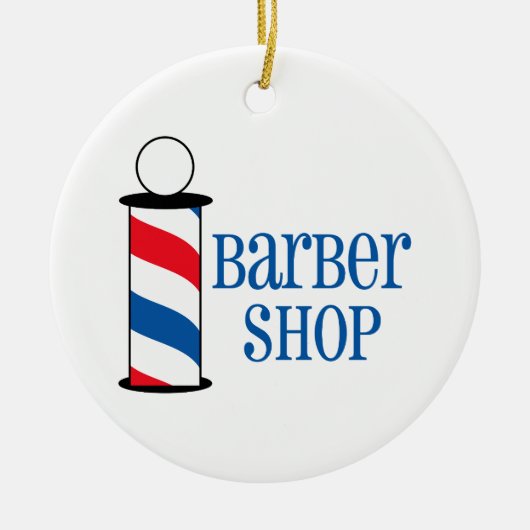 Barber Shop Keramisch Ornament (Voorkant)