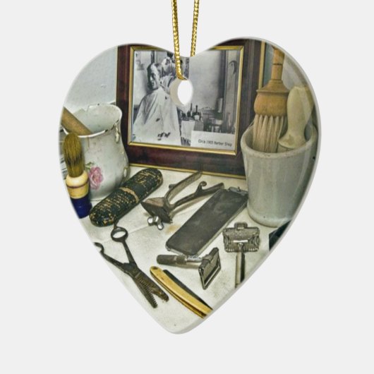 Barber Shop Keramisch Ornament (Links)