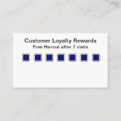 Barber Shop Klantloyaliteit Visitekaartjes (Achterkant)
