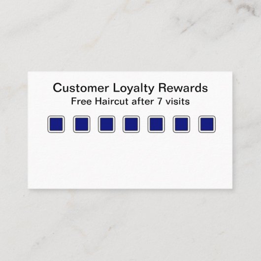 Barber Shop Klantloyaliteit Visitekaartjes (Achterkant)
