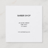 Barber shop kortingskaart zwart-wit kortingskaartje (Achterkant)