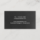 Barber Shop  Leather Razor Hair Stylist Visitekaartje (Achterkant)