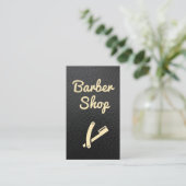 Barber Shop Leer | Scheermesblad Visitekaartje (Staand voorkant)