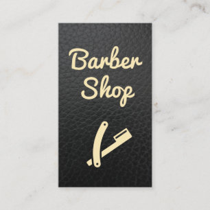 Barber Shop Leer   Scheermesblad Visitekaartje