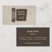 Barber Shop Lichte Schaar Icon Visitekaartjes (Voorkant / Achterkant)