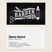 Barber Shop Logo | bakstenen muur Visitekaartje (Voorkant /achterkant)
