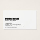 Barber Shop Logo | bakstenen muur Visitekaartje (Achterkant)