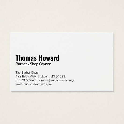 Barber Shop Logo | bakstenen muur Visitekaartje (Achterkant)