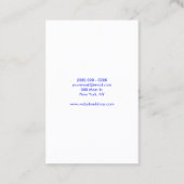 Barber shop logo navy red eenvoudige poel visitekaartje (Achterkant)