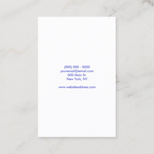 Barber shop logo navy red eenvoudige poel visitekaartje (Achterkant)