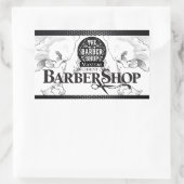 Barber Shop Logo Rechthoekige Sticker (Tas)