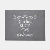  barber shop logo welkomstscript deurmat (Voorkant)