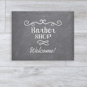barber shop logo welkomstscript deurmat