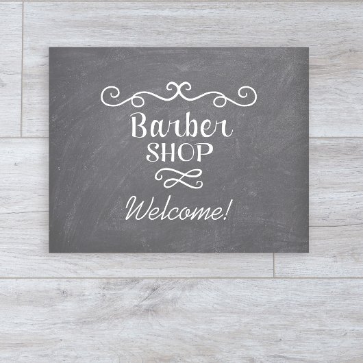  barber shop logo welkomstscript deurmat