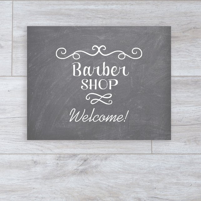  barber shop logo welkomstscript deurmat (Creator heeft geüpload)